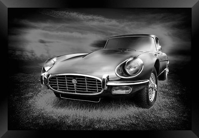 E-Type Framed Print by Rock Weasel Designs