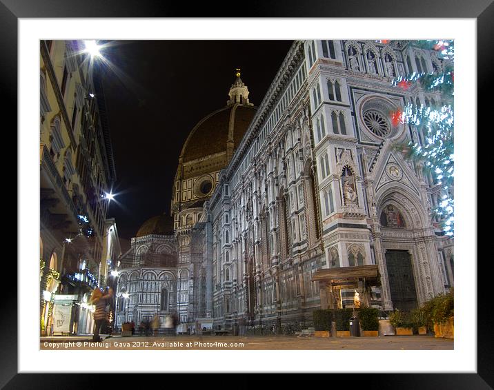 Night in Florence Framed Mounted Print by Pierluigi Gava