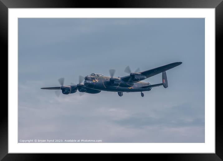 Lancaster Bomber Framed Mounted Print by bryan hynd