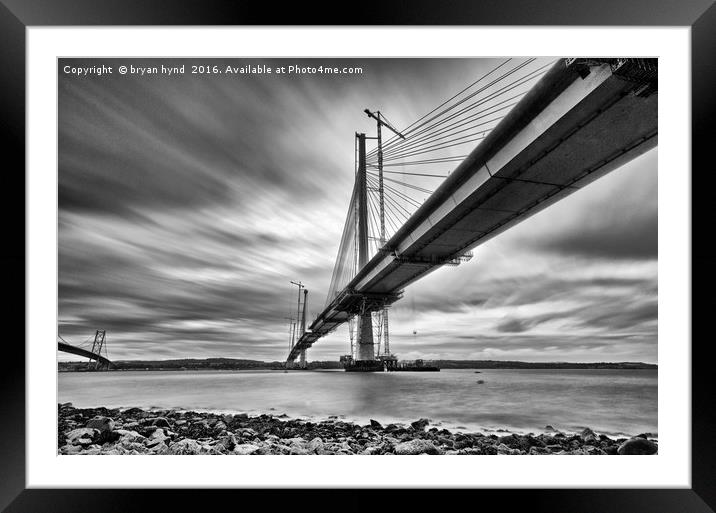 Queensferry Crossing Framed Mounted Print by bryan hynd