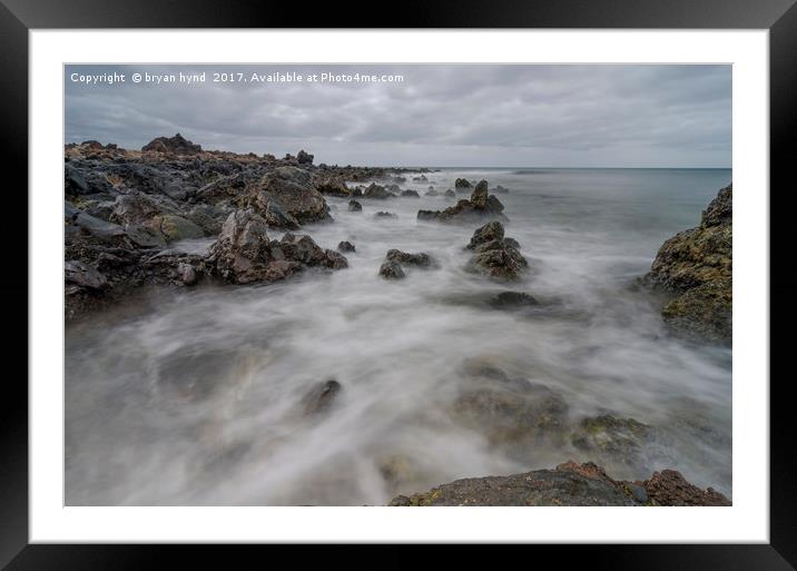 Lanzarote Seascape Framed Mounted Print by bryan hynd