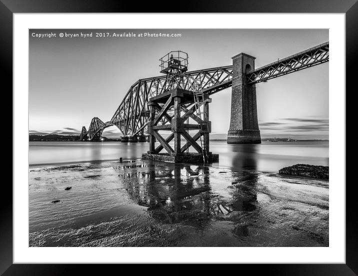 Hawes Pier Framed Mounted Print by bryan hynd