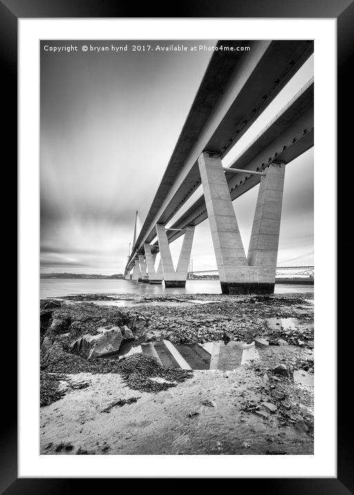 Queensferry Crossing Framed Mounted Print by bryan hynd