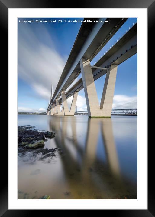 Queensferry Crossing Portrait Framed Mounted Print by bryan hynd