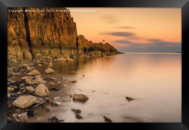 Hawkscraig Point Framed Print by bryan hynd