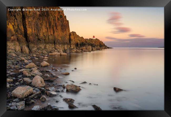 Hawkscraig Framed Print by bryan hynd