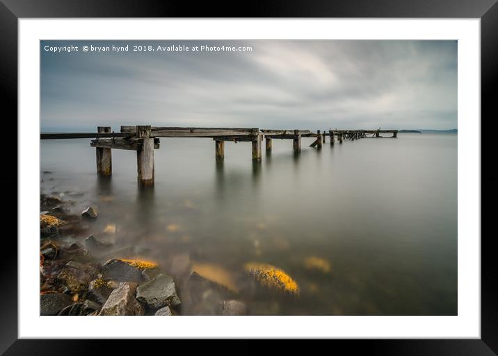 Pier at Aberdour Landscape Framed Mounted Print by bryan hynd