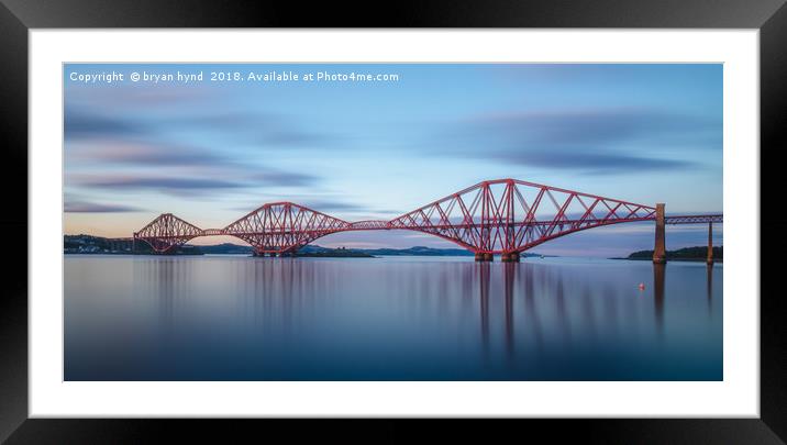 Rail Bridge Panorama Framed Mounted Print by bryan hynd