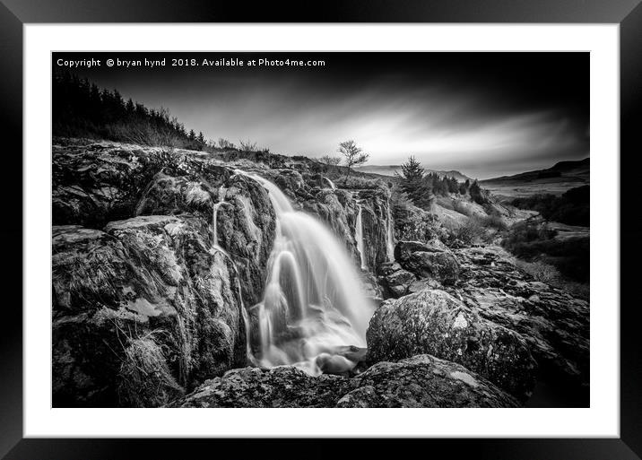 Fintry Falls Framed Mounted Print by bryan hynd