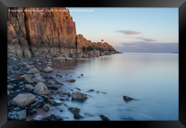 Evening at Hawkscraig Framed Print by bryan hynd