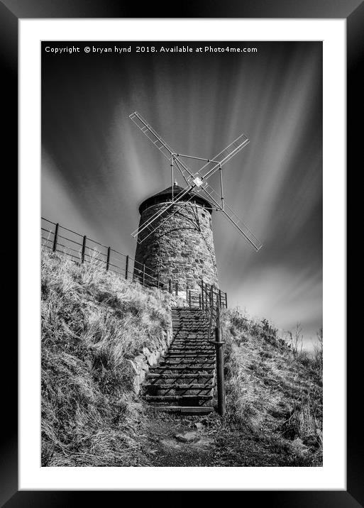 Windmill at St Monans Framed Mounted Print by bryan hynd
