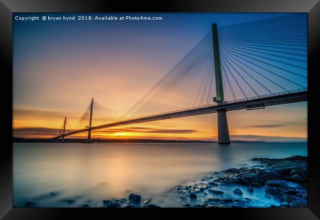 Queensferry Sunset Framed Print by bryan hynd