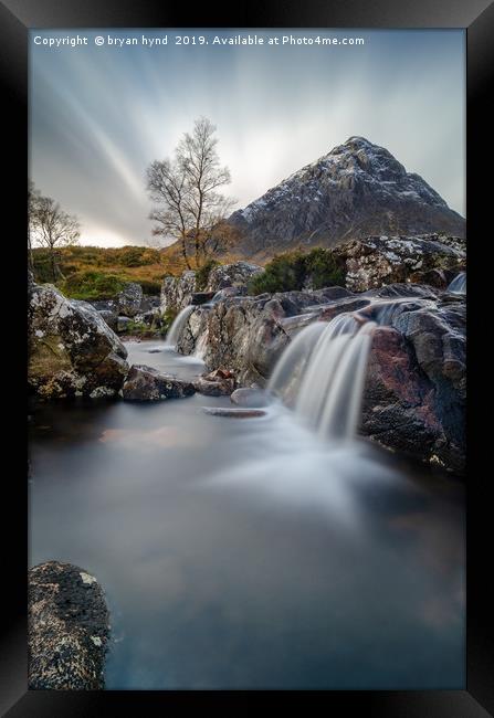 Bauchaille Etive Mor Portrait Framed Print by bryan hynd