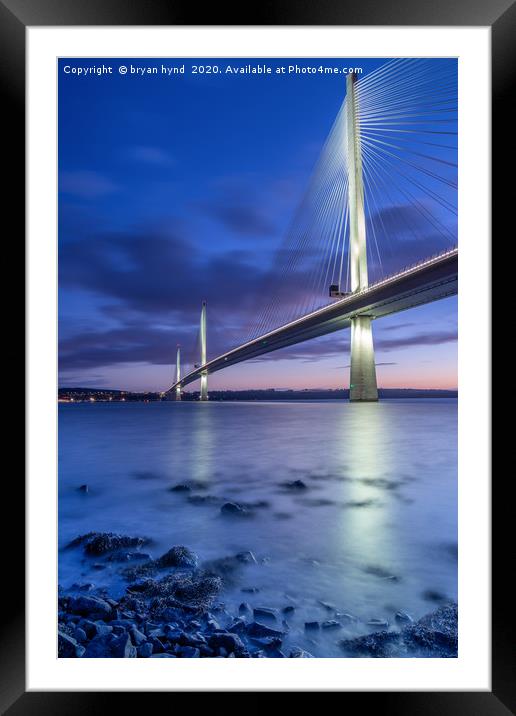 The Crossing at Night  Framed Mounted Print by bryan hynd