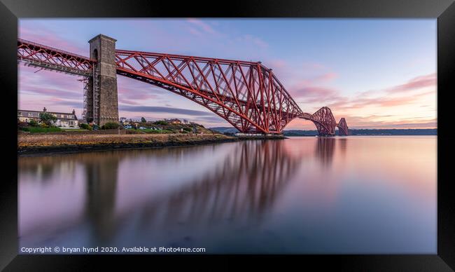 Forth Bridge Reflections Framed Print by bryan hynd