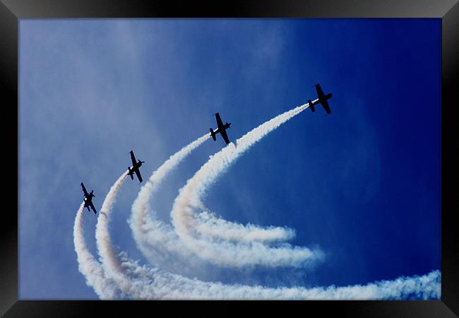 Plane formation Framed Print by Elizabeth Page