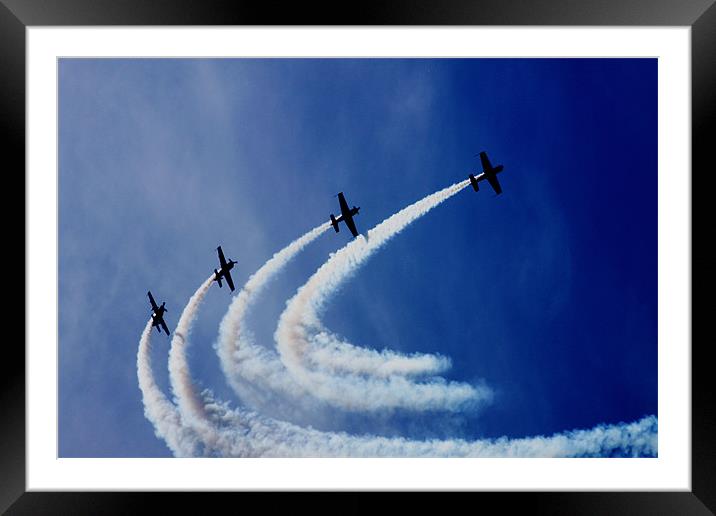 Plane formation Framed Mounted Print by Elizabeth Page