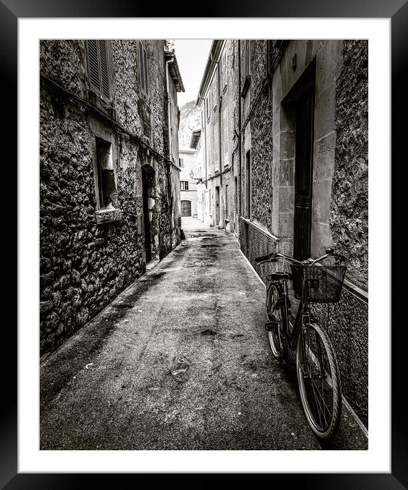 Pollensa street Framed Mounted Print by Perry Johnson