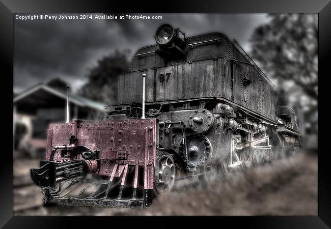  Train 87 Framed Print by Perry Johnson