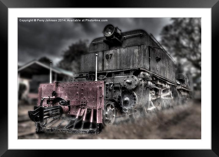  Train 87 Framed Mounted Print by Perry Johnson