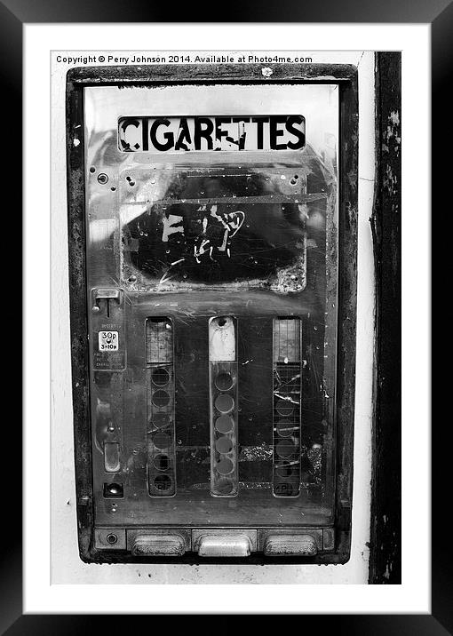  3x10=Cigarettes Framed Mounted Print by Perry Johnson