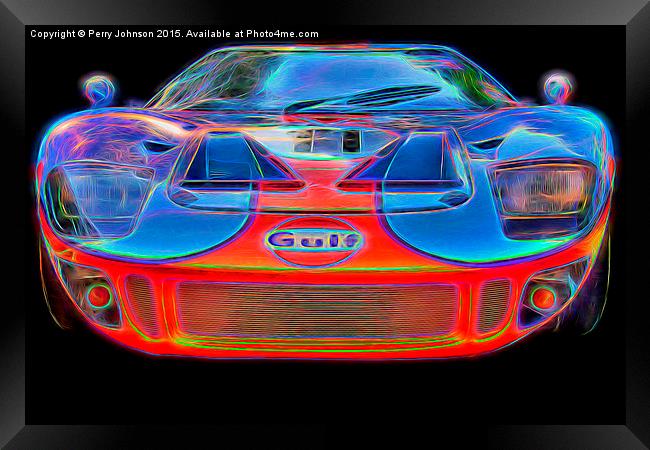  GT40 Framed Print by Perry Johnson