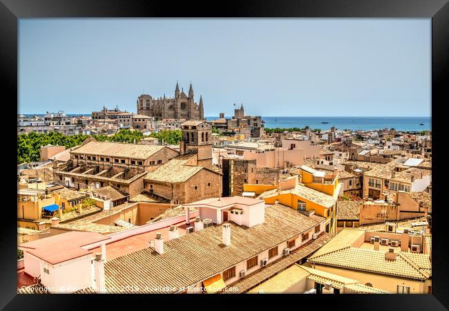 Palma Roof Tops Framed Print by Perry Johnson