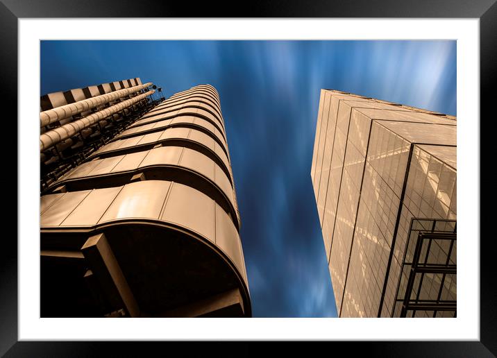 Lloyds and Leadenhall Buildings Framed Mounted Print by Perry Johnson