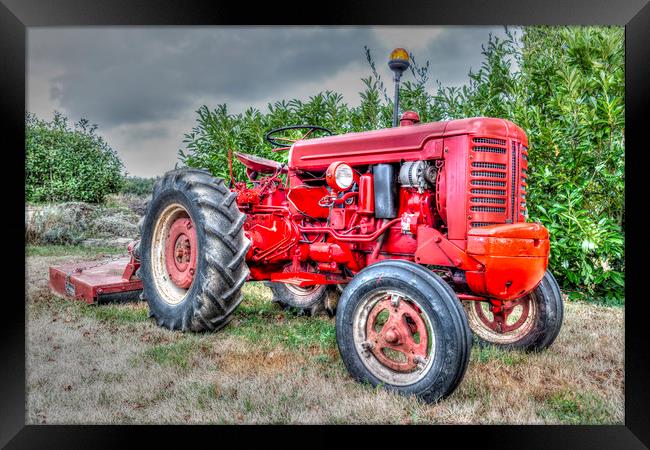 Pats Tractor Framed Print by Perry Johnson