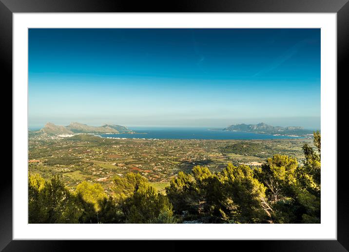 View from the Puig de Maria Framed Mounted Print by Perry Johnson
