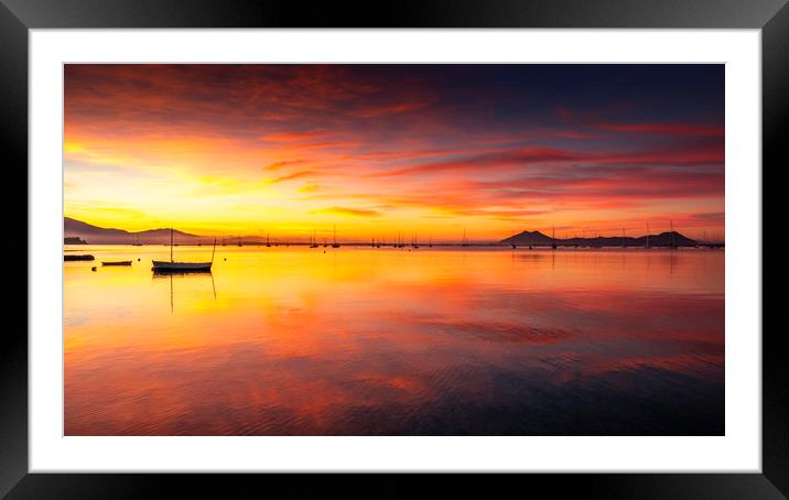 Sunrise Framed Mounted Print by Perry Johnson