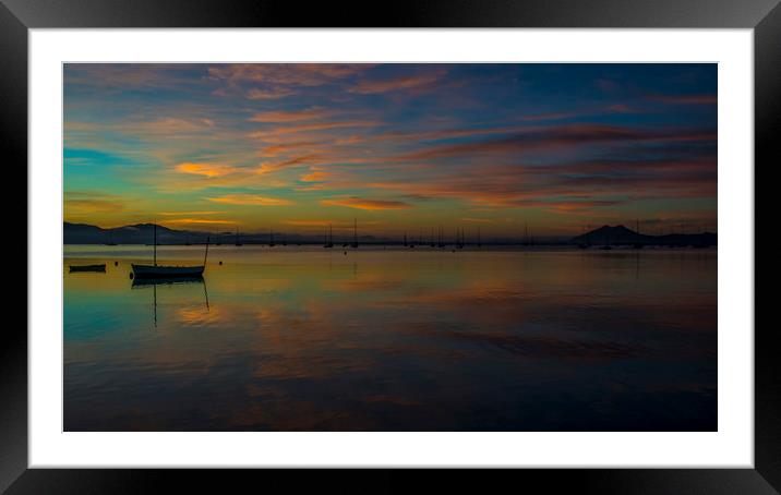 Before the sun Framed Mounted Print by Perry Johnson
