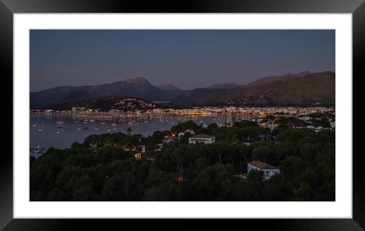 Badia de Pollensa before sunrise Framed Mounted Print by Perry Johnson