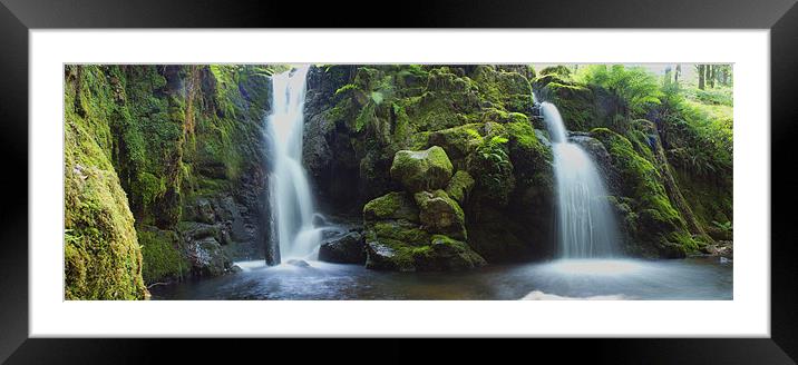twin falls Framed Mounted Print by Steven Dunn-Sims