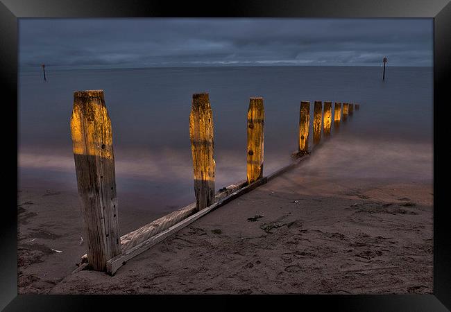 Golden Posts Framed Print by Steven Dunn-Sims