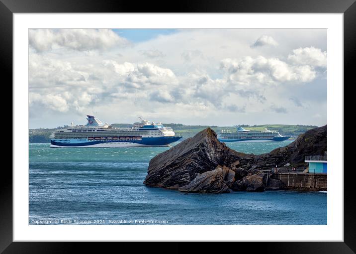 Shades of Blue in Torquay Framed Mounted Print by Rosie Spooner