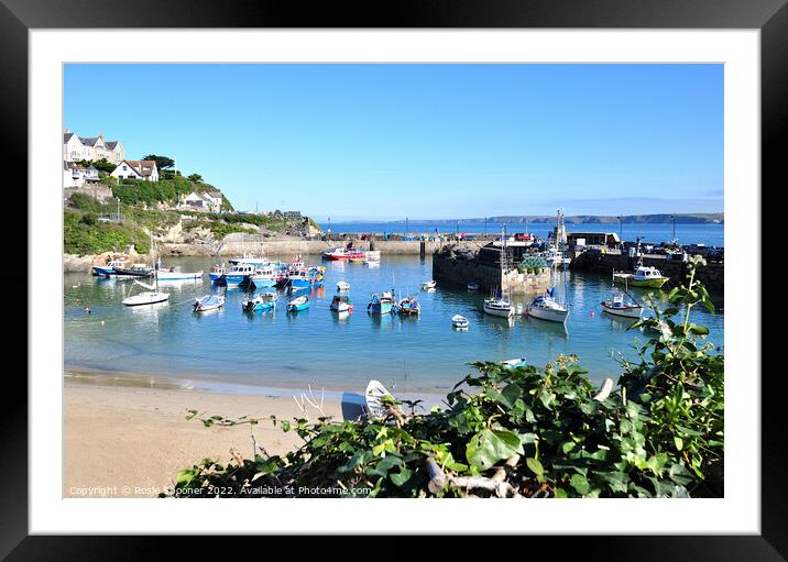 Newquay Harbour in Cornwall Framed Mounted Print by Rosie Spooner
