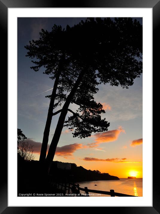 Sunrise at Meadfoot Beach Framed Mounted Print by Rosie Spooner