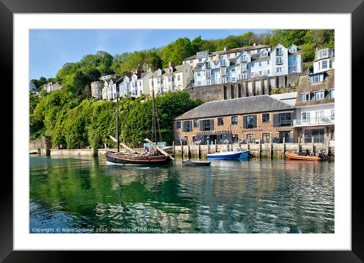 Looe Lugger Cornwall Framed Mounted Print by Rosie Spooner