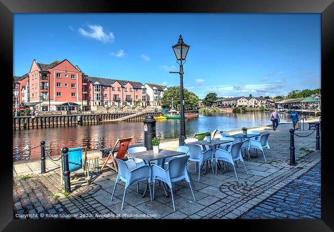Exeter Quay by The River Exe Framed Print by Rosie Spooner