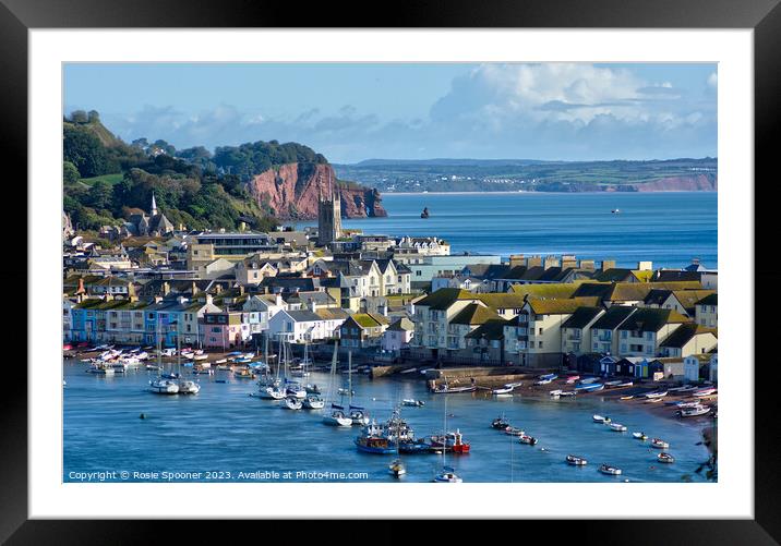 Teignmouth View across The River Teign Framed Mounted Print by Rosie Spooner