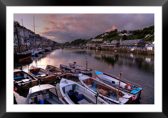 Sunset on the Looe River Framed Mounted Print by Rosie Spooner