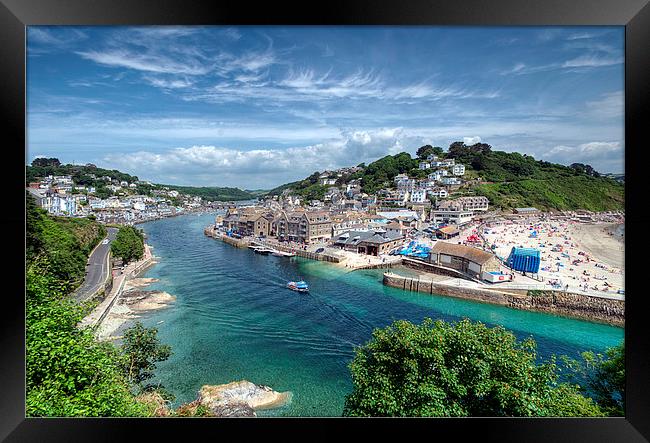 The River Looe and Town beach. Framed Print by Rosie Spooner
