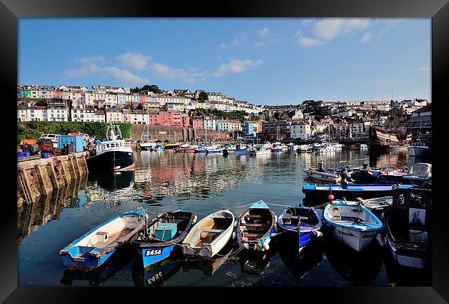  Brixham Harbour early evening Framed Print by Rosie Spooner