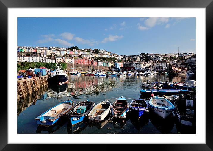  Brixham Harbour early evening Framed Mounted Print by Rosie Spooner