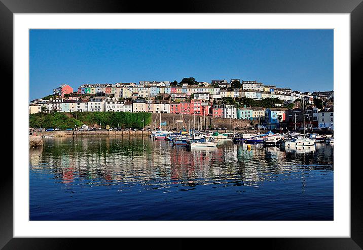  Brixham Harbour Reflections Framed Mounted Print by Rosie Spooner