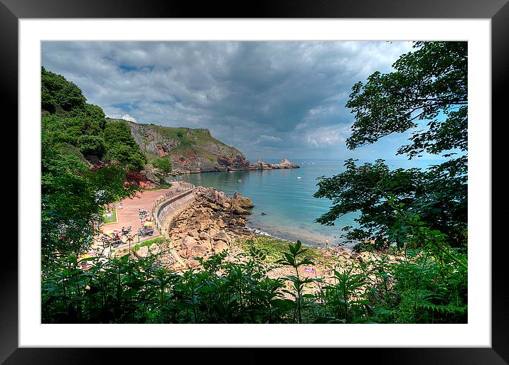 Ansteys Cove looking towards Long Quarry Point Framed Mounted Print by Rosie Spooner