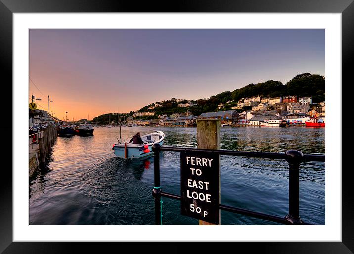  Ferry at Twilight Framed Mounted Print by Rosie Spooner