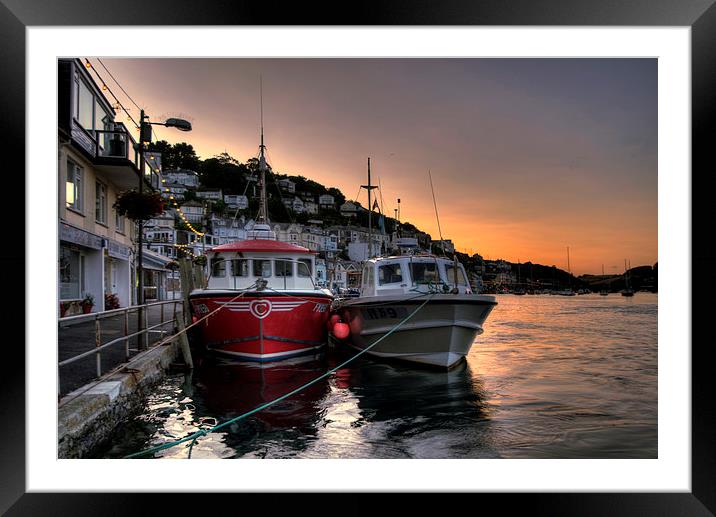  The sun goes down at West Looe Framed Mounted Print by Rosie Spooner