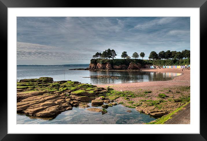  Low Tide at Corbyn Head Beach Framed Mounted Print by Rosie Spooner